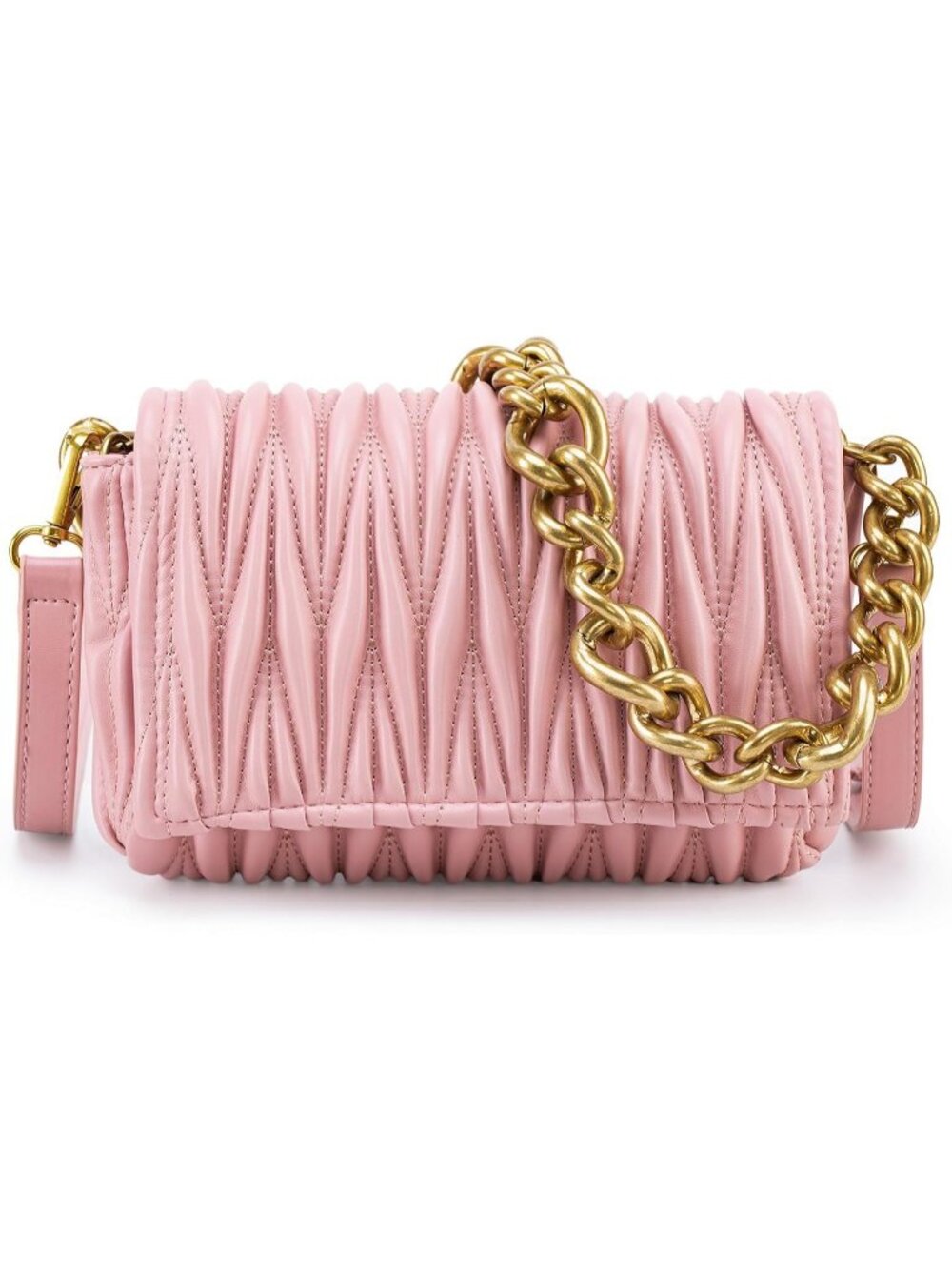 Women's Baby Pink Small Clutch Purses Quilted Evening Handbags Crossbody Bag